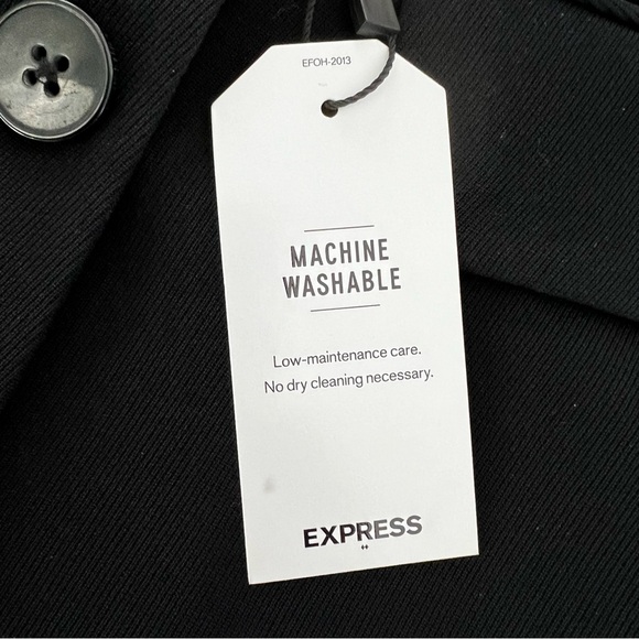 EXPRESS NWT Black Double Breasted Long Sleeve Blazer Jacket Size S - Picture 7 of 9